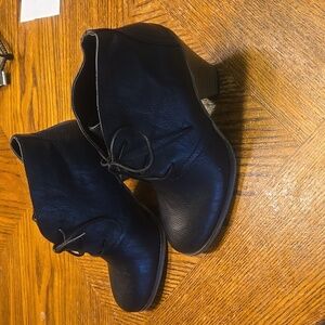 Mia Black Heeled Ankle Boots